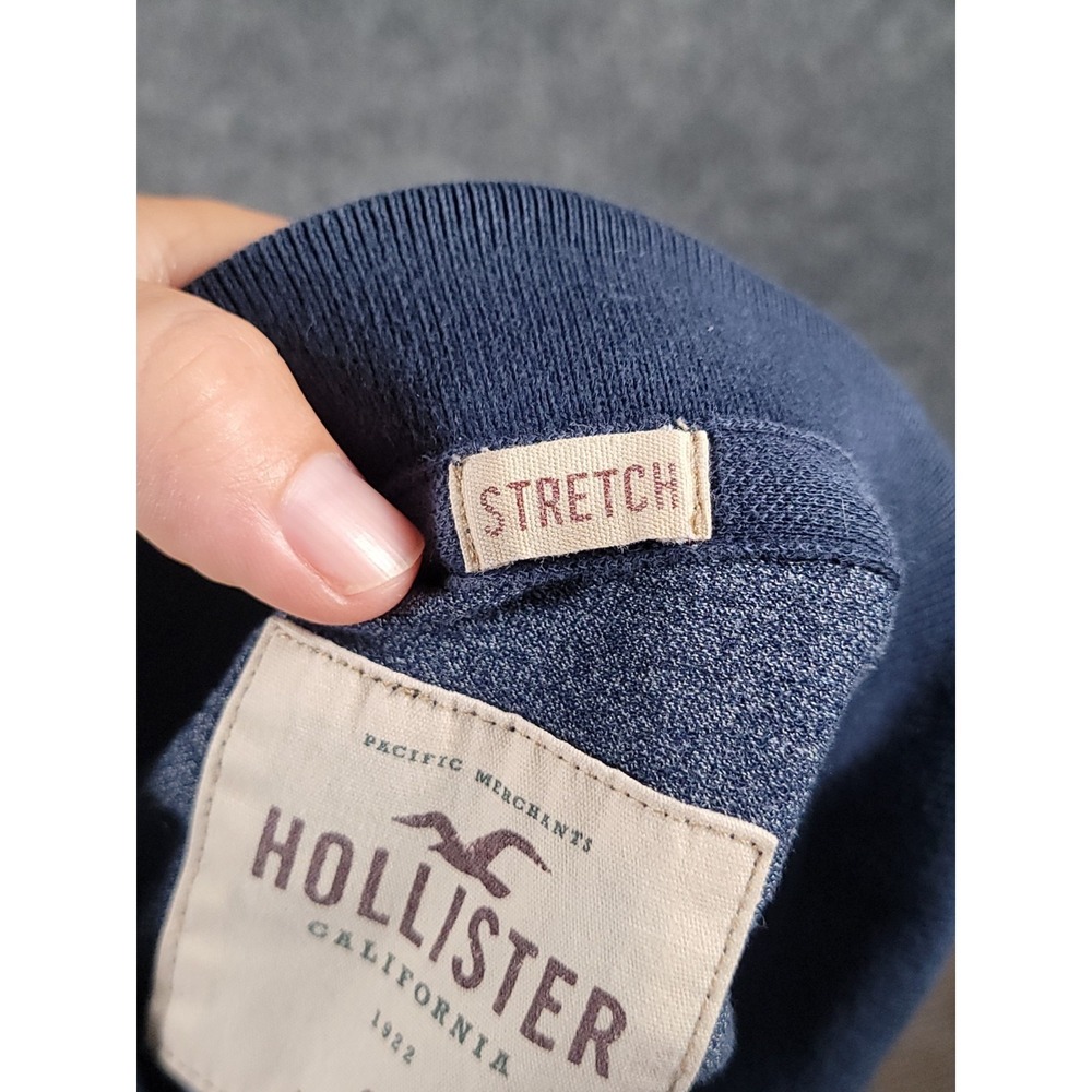 Vintage Hollister Polo Shirt Men Small Blue Preppy Y2K Cotton Short Sleeve Beach - Picture 7 of 11